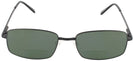 Rectangle Matte Black Sergio XL Bifocal Reading Sunglasses View #2