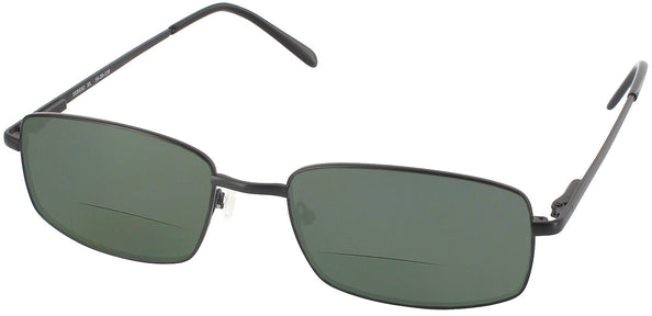 Rectangle Matte Black Sergio XL Bifocal Reading Sunglasses View #1