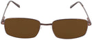 Rectangle Shiny Brown Sergio XL Progressive No Line Reading Sunglasses View #2