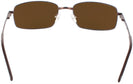 Rectangle Shiny Brown Sergio XL Progressive No Line Reading Sunglasses View #4