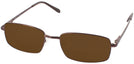 Rectangle Shiny Brown Sergio XL Bifocal Reading Sunglasses View #1