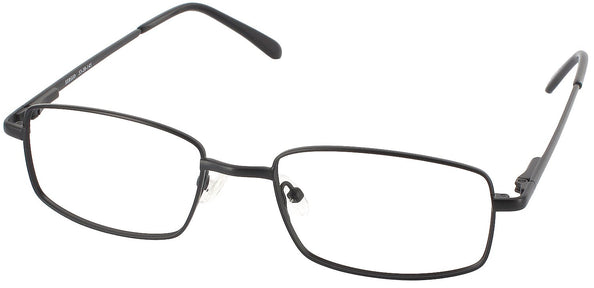 Rectangle Matte Black Sergio Single Vision Full Frame View #1