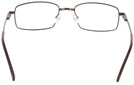 Rectangle Shiny Brown Sergio Single Vision Full Frame View #4