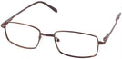 Rectangle Shiny Brown Sergio Single Vision Full Frame View #1