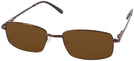 Rectangle Shiny Brown Sergio Progressive No Line Reading Sunglasses View #1