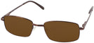 Rectangle Shiny Brown Sergio Bifocal Reading Sunglasses View #1
