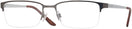 Rectangle Semi Shiny Gunmetal Ralph Lauren 5089 Single Vision Full Frame View #1