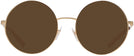Round Shiny Sanded Gold Ralph Lauren 7072 Progressive No Line Reading Sunglasses View #2