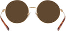 Round Shiny Sanded Gold Ralph Lauren 7072 Progressive No Line Reading Sunglasses View #4