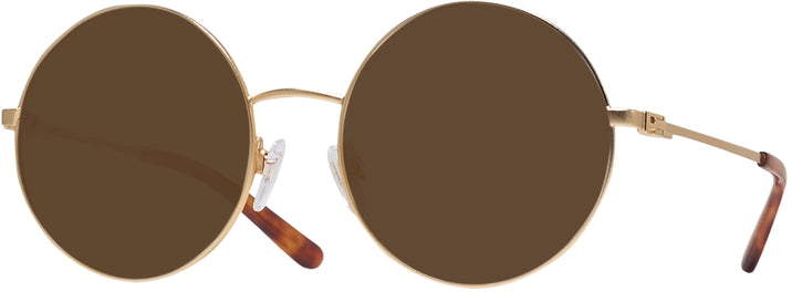 Round Shiny Sanded Gold Ralph Lauren 7072 Progressive No Line Reading Sunglasses View #1