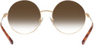 Round Shiny Sanded Gold Ralph Lauren 7072 Progressive No Line Reading Sunglasses with Gradient View #4
