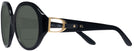 Round Shiny Black Ralph Lauren 8188Q Bifocal Reading Sunglasses View #3