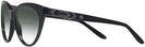 Cat Eye,Oversized Shiny Black Ralph Lauren 8195B w/ Gradient Bifocal Reading Sunglasses View #3