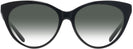 Cat Eye,Oversized Shiny Black Ralph Lauren 8195B w/ Gradient Progressive No Line Reading Sunglasses View #2