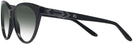 Cat Eye,Oversized Shiny Black Ralph Lauren 8195B w/ Gradient Progressive No Line Reading Sunglasses View #3