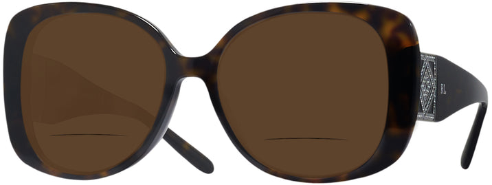 Oversized Shiny Havana Ralph Lauren 8196BU Bifocal Reading Sunglasses View #1