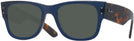 Square Transparent Dark Blue Ray-Ban 0840V Progressive No Line Reading Sunglasses View #1