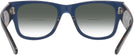 Square Transparent Dark Blue Ray-Ban 0840V w/ Gradient Bifocal Reading Sunglasses View #4