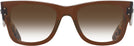 Square Transparent Brown Ray-Ban 0840V w/ Gradient Progressive No Line Reading Sunglasses View #2