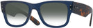 Square Transparent Dark Blue Ray-Ban 0840V w/ Gradient Progressive No Line Reading Sunglasses View #1