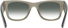 Square Transparent Green Ray-Ban 0840V w/ Gradient Progressive No Line Reading Sunglasses View #4