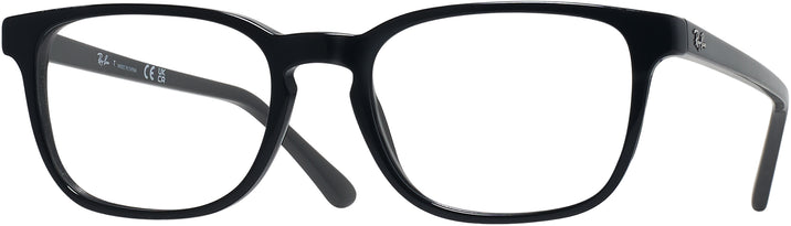 Rectangle Black Ray-Ban 5418 Single Vision Full Frame View #1