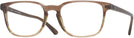 Rectangle Striped Brown &amp; Green Ray-Ban 5418 Progressive No Line Bifocal View #1