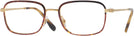Rectangle Havana On Gold Ray-Ban 6495 Single Vision Full Frame View #1