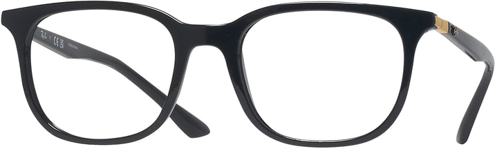 Square Black Ray-Ban 7211 Computer Style Progressive View #1