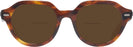 Round Striped Havana Ray-Ban 7214 Bifocal Reading Sunglasses View #2