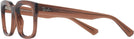 Rectangle Transparent Brown Ray-Ban 7217 Computer Style Progressive View #3