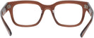 Rectangle Transparent Brown Ray-Ban 7217 Single Vision Full Frame View #4