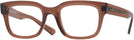 Rectangle Transparent Brown Ray-Ban 7217 Progressive No-Lines View #1