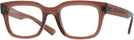 Rectangle Transparent Brown Ray-Ban 7217 Single Vision Full Frame View #1