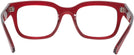 Rectangle Transparent Red Ray-Ban 7217 Progressive No-Lines View #4