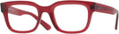 Rectangle Transparent Red Ray-Ban 7217 Progressive No Line Bifocal View #1