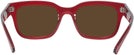 Rectangle Transparent Red Ray-Ban 7217 Progressive No Line Reading Sunglasses View #4