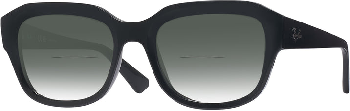 Square Black Ray-Ban 7225 w/ Gradient Bifocal Reading Sunglasses View #1