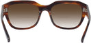 Square Striped Havana Ray-Ban 7225 w/ Gradient Bifocal Reading Sunglasses View #4