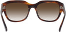 Square Striped Havana Ray-Ban 7225 w/ Gradient Progressive No-Line Reading Sunglasses View #4