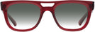 Aviator,Square Transparent Red Ray-Ban 7226 w/ Gradient Progressive No-Line Reading Sunglasses View #2