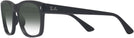 Square Matte Black Ray-Ban 7228 w/ Gradient Progressive No-Line Reading Sunglasses View #3