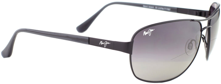  Matte Black/Grey Lens Maui Jim Sand Island 253 Bifocal Reading Sunglasses View #1