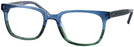Square Blue Green Seattle Eyeworks 970 Single Vision Full Frame View #1