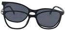 Square Matte Black Seattle Eyeworks 975 with Clip Bifocal View #2