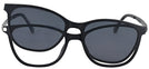 Square Matte Black Seattle Eyeworks 975 with Clip Computer Style Progressive View #2