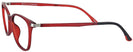Square Matte Cranberry Seattle Eyeworks 975 with Clip Computer Style Progressive View #3