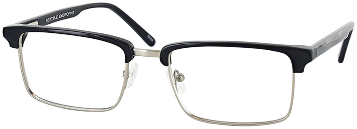 Rectangle Black Seattle Eyeworks 976 Computer Style Progressive View #1