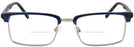 Rectangle Blue On Tortoise Seattle Eyeworks 976 Bifocal View #2