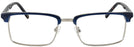 Rectangle Blue On Tortoise Seattle Eyeworks 976 Progressive No-Lines View #2